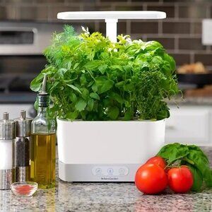 AeroGarden Harvest 6 Pod - Indoor Garden with LED Grow Light, Cool Gray GUC